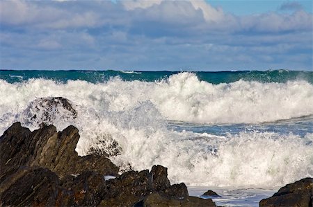 simsearch:400-05011594,k - Stormy sea with waves braking on the rocks Stock Photo - Budget Royalty-Free & Subscription, Code: 400-05002262