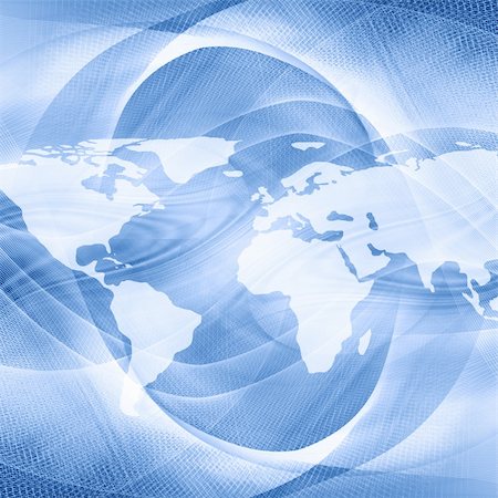 simsearch:400-05076366,k - map of the world on a blue background Stockbilder - Microstock & Abonnement, Bildnummer: 400-05002567