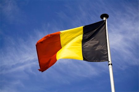 flagstaff - The flag of the Kingdom of Belgium Stockbilder - Microstock & Abonnement, Bildnummer: 400-05003346