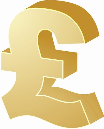 British UK Pounds Currency symbol isometric illustration Stock Photo - Budget Royalty-Free & Subscription, Code: 400-05003510