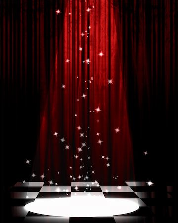 simsearch:400-05010741,k - Movie or theater curtain with a bright spotlight Stock Photo - Budget Royalty-Free & Subscription, Code: 400-05003625