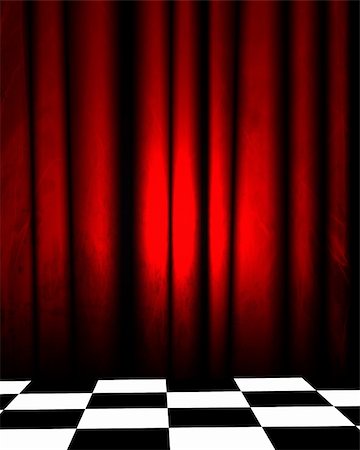 red movie or theater curtain with some folds in it Stock Photo - Budget Royalty-Free & Subscription, Code: 400-05003664