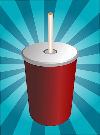 Soft drinks soda, in fastfood container illustration Stock Photo - Budget Royalty-Free & Subscription, Code: 400-05003718