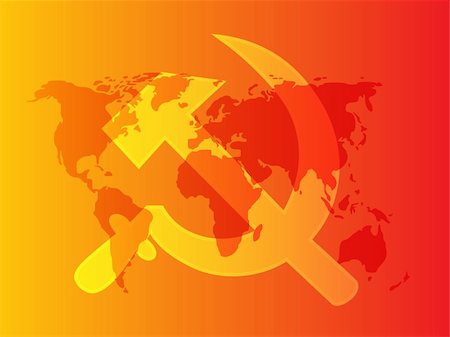 soviet style - Soviet USSR hammer and sickle political symbol Stock Photo - Budget Royalty-Free & Subscription, Code: 400-05003829