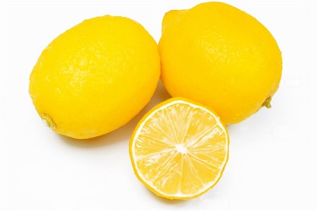 simsearch:400-05128284,k - fresh yellow lemon isolated on white Foto de stock - Super Valor sin royalties y Suscripción, Código: 400-05014169