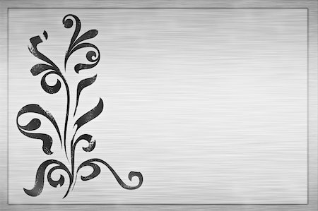 simsearch:400-04567717,k - large floral grunge design on brushed metal plaque Stockbilder - Microstock & Abonnement, Bildnummer: 400-05014191