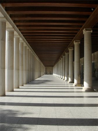 Beautiful Marble Columns from Athens - europe travel Fotografie stock - Microstock e Abbonamento, Codice: 400-05014307