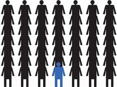 simsearch:400-08812456,k - Illustration of employee unique and different. Stock Photo - Budget Royalty-Free & Subscription, Code: 400-05015218