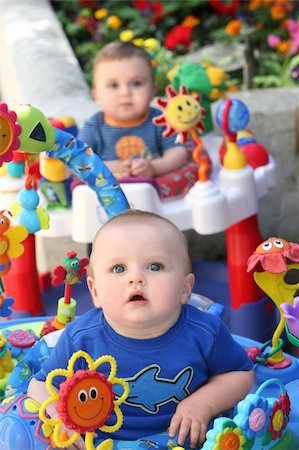 Two baby boys twin brothers playing together Stock Photo - Budget Royalty-Free & Subscription, Code: 400-05015344