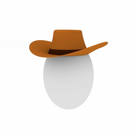 Isolated egg in cowboy hat Stock Photo - Budget Royalty-Free & Subscription, Code: 400-05015364