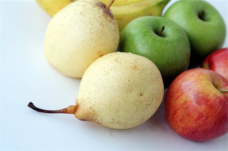egypix (artist) - fresh green & red apple & pear fruits Stockbilder - Microstock & Abonnement, Bildnummer: 400-05015406