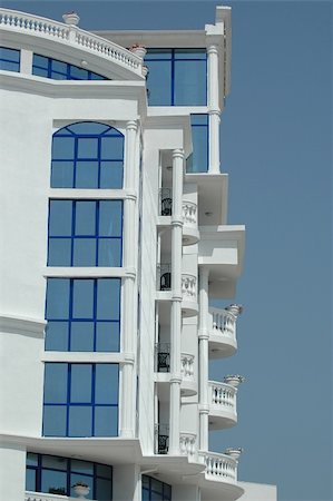 Hotel balcony and clear sky Stock Photo - Budget Royalty-Free & Subscription, Code: 400-05015593