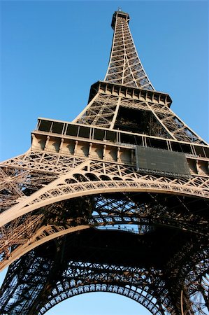 paris sepia - The Eiffel Tower, wide-angle view Stock Photo - Budget Royalty-Free & Subscription, Code: 400-05016139