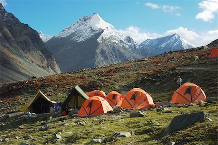 people ladakh - Trekking camp in Ladakh region, Himalaya, India. Horizontal orientation, day light. Stock Photo - Budget Royalty-Free & Subscription, Code: 400-05016132