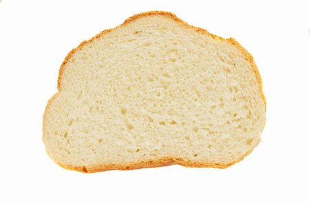 Slice of bread isolated on white background Stock Photo - Budget Royalty-Free & Subscription, Code: 400-05016376