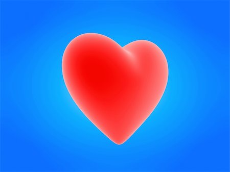 simsearch:400-03954598,k - 3d rendered illustration of a big red hearts on a blue background Photographie de stock - Aubaine LD & Abonnement, Code: 400-05016599