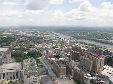 Aerial View of Albany in New York State Stockbilder - Microstock & Abonnement, Bildnummer: 400-05016769