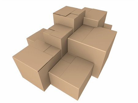 simsearch:400-04806832,k - 3d rendered illustration of some big boxes Stockbilder - Microstock & Abonnement, Bildnummer: 400-05017360