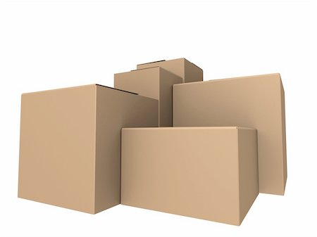 simsearch:400-04806832,k - 3d rendered illustration of some big boxes Stockbilder - Microstock & Abonnement, Bildnummer: 400-05017361
