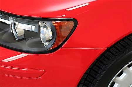 simsearch:400-05361582,k - Beautiful headlight of the red sports car Stock Photo - Budget Royalty-Free & Subscription, Code: 400-05017749