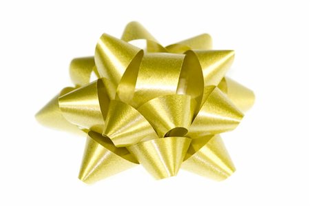 simsearch:400-04411980,k - Shiny gold bow isolated Fotografie stock - Microstock e Abbonamento, Codice: 400-05018043