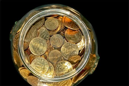 Bunch of golden coins savings in jar Photographie de stock - Aubaine LD & Abonnement, Code: 400-05018468