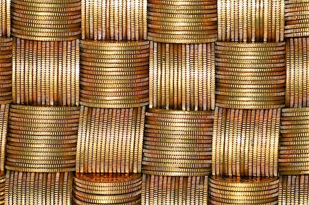 Bunch of golden money coins close up Stock Photo - Budget Royalty-Free & Subscription, Code: 400-05018461