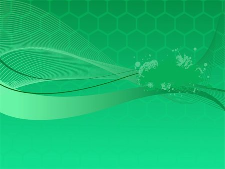 fast wire - Vector grunge wave on green background, illustration Stock Photo - Budget Royalty-Free & Subscription, Code: 400-05018675