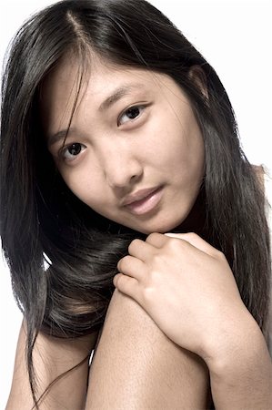 A beauty asian model in the photo studio Foto de stock - Super Valor sin royalties y Suscripción, Código: 400-05018720