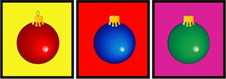 simsearch:400-05752422,k - Christmas ball vectors. Photographie de stock - Aubaine LD & Abonnement, Code: 400-05018842