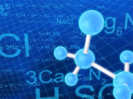 3d rendered illustration of science formulas and molecules Photographie de stock - Aubaine LD & Abonnement, Code: 400-05019093