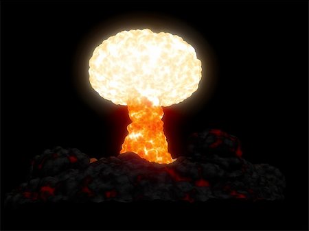 3d rendered illustration of an atom explosion Stock Photo - Budget Royalty-Free & Subscription, Code: 400-05019132