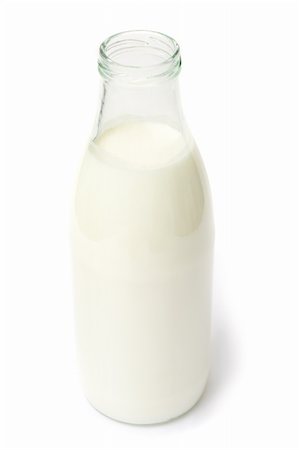 simsearch:400-04499805,k - Milk in the bottle on white background. Food image series Photographie de stock - Aubaine LD & Abonnement, Code: 400-05019195