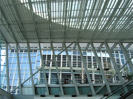 Architecture interior structure of IFC Mall in Hong Kong Stock Photo - Budget Royalty-Free & Subscription, Code: 400-05019793