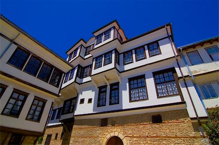 simsearch:400-04974189,k - Postcard from Ohrid with the most famous house of Robevci Foto de stock - Super Valor sin royalties y Suscripción, Código: 400-05019855