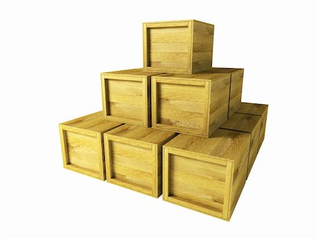 simsearch:400-06513601,k - several wooden crates 3d rendering Stock Photo - Budget Royalty-Free & Subscription, Code: 400-05010024