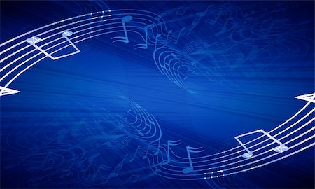 simsearch:400-05076366,k - music notes on a dark blue background Stockbilder - Microstock & Abonnement, Bildnummer: 400-05010670