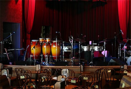 Stage is set in a jazz club Stock Photo - Budget Royalty-Free & Subscription, Code: 400-05013502
