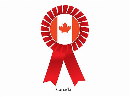 drapeau canadien - This is a vector illustration of a ribbon, incorporating your desired country flag. Enjoy! Photographie de stock - Aubaine LD & Abonnement, Code: 400-05024120