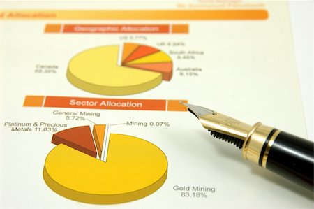 simsearch:400-04022621,k - Close up of pie chart with fountain pen Stockbilder - Microstock & Abonnement, Bildnummer: 400-05024307