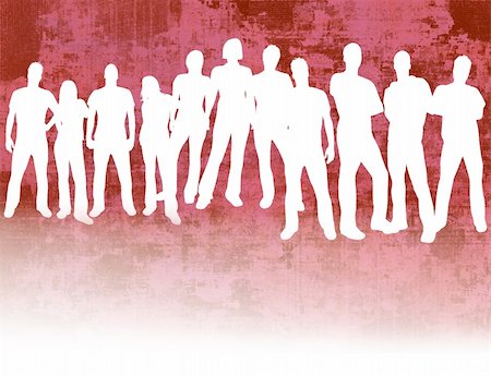simsearch:400-05034662,k - textures style of people silhouettes Stock Photo - Budget Royalty-Free & Subscription, Code: 400-05024539