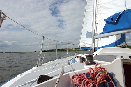 sailors deck - View from deck of the sailboat Stock Photo - Budget Royalty-Free & Subscription, Code: 400-05024748