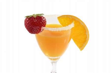 simsearch:400-06689686,k - Fresh orange juice with strawberry and orange slice Foto de stock - Super Valor sin royalties y Suscripción, Código: 400-05024820