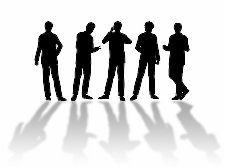 simsearch:400-04017214,k - Businessmen silhouettes in different poses and attitudes Stockbilder - Microstock & Abonnement, Bildnummer: 400-05024852