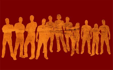 simsearch:400-05034662,k - textures style of people silhouettes Stock Photo - Budget Royalty-Free & Subscription, Code: 400-05024914
