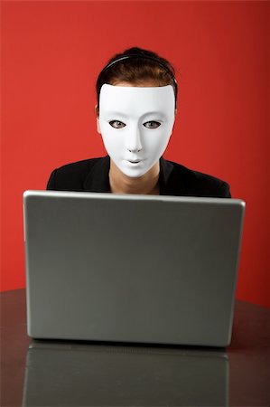 A female surfing the web anonymously Stock Photo - Budget Royalty-Free & Subscription, Code: 400-05025744