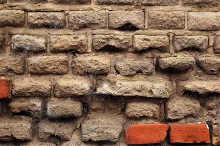 simsearch:400-05341777,k - Old dirty brick wall.  Grungy background. Foto de stock - Super Valor sin royalties y Suscripción, Código: 400-05025788