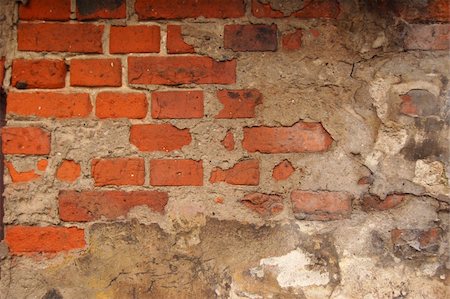 simsearch:400-04398534,k - Old dirty brick wall.  Grungy background. Foto de stock - Super Valor sin royalties y Suscripción, Código: 400-05025789
