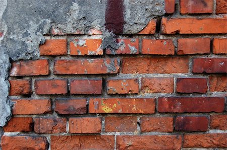 simsearch:400-05337615,k - Old dirty brick wall.  Grungy background. Photographie de stock - Aubaine LD & Abonnement, Code: 400-05025791