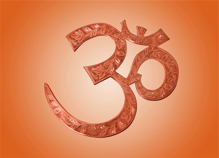 3d aum symbol - sanscrit sacred symbol Stock Photo - Budget Royalty-Free & Subscription, Code: 400-05026353